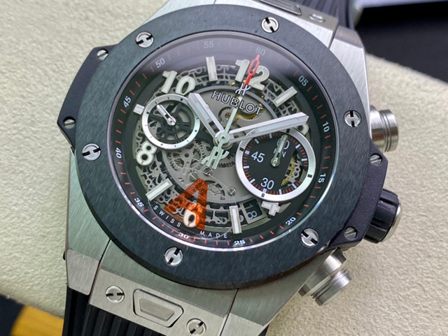 【HB工場出品】ウブロ スーパーコピー HUBLOT ビッグバン ウニコ チタニウムセラミック 441.NM.1170.RX グレー 42mm
