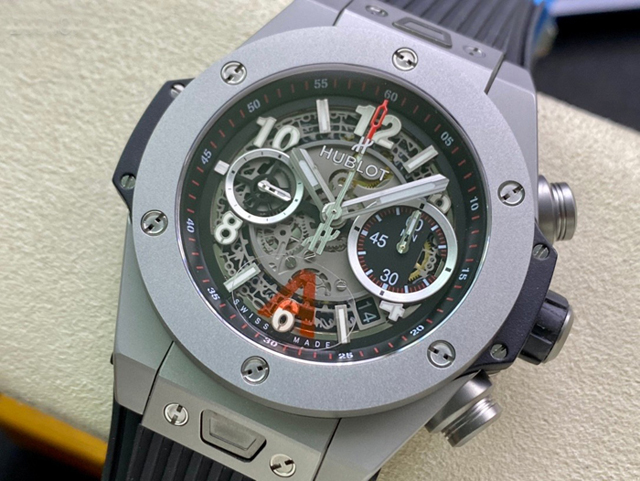 【HB工場出品】ウブロ スーパーコピー HUBLOT ビッグバン ウニコ チタニウム 411.NX.1170.RX グレー 45mm