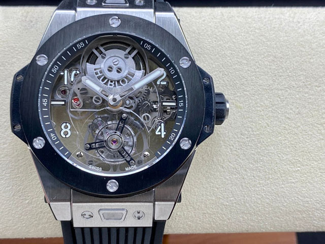 【HB工場出品】ウブロ スーパーコピー HUBLOT  ビッグバン トゥールビヨン シルバーケース 419.CI.0170.RX   45 mm