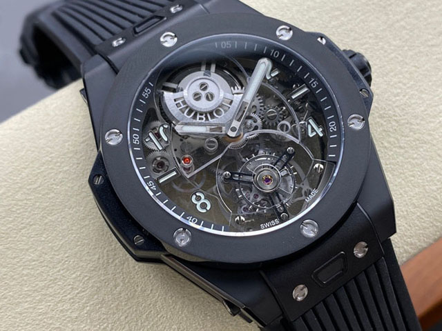 【HB工場出品】ウブロ スーパーコピー HUBLOT ビッグバン トゥールビヨン オートマティック ブラックマジック 419.CI.0170.RX シルバー 45 mm