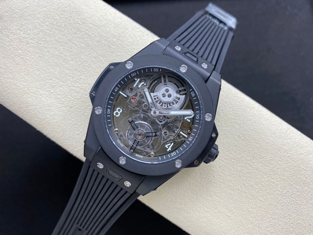 【HB工場出品】ウブロ スーパーコピー HUBLOT ビッグバン トゥールビヨン オートマティック ブラックマジック 419.CI.0170.RX シルバー 45 mm