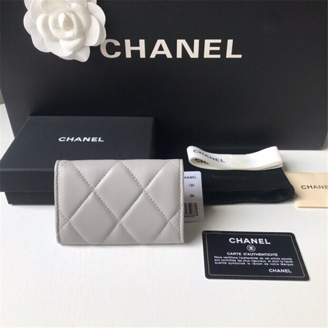 【CHANEL】シャネル 19フラップカードケース グレー スーパーコピー（AP1790 B07327 NJ530）