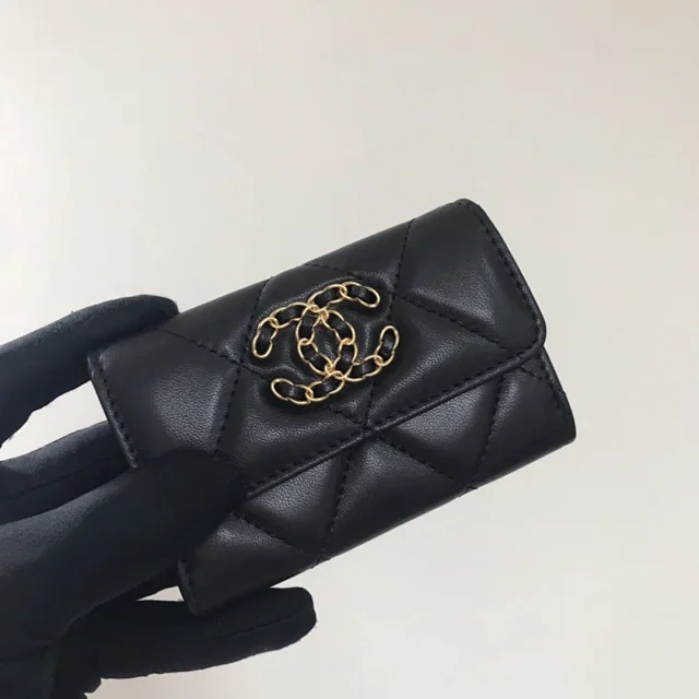 【CHANEL】シャネル 19フラップカードケース ブラック スーパーコピー（AP1790 B04852 94305）