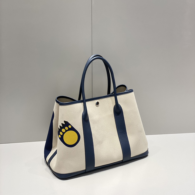 【Hermes】エルメス スーパーコピー ガーデンパーティー49 ボヤージュ トートバッグ インディゴブルー (H085078CKAA)