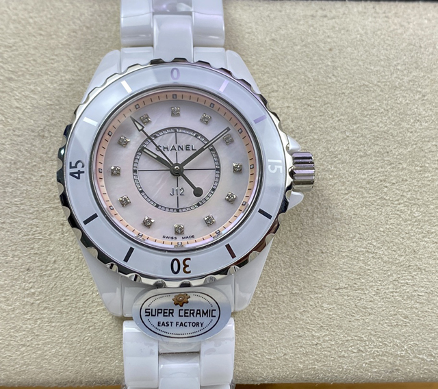 【CHANEL】シャネル スーパーコピー CHANEL J12 H5513 シェル/MOP ピンク マザー オブ パール 33MM【EAST工場出品】
