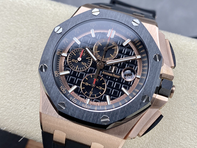 【AUDEMARS PIGUET】オーデマ・ピゲ スーパーコピー ロイヤル オーク オフショア クロノグラフ ブラック 44MM 26401RO.OO.A002CA.02.A【APF工場出品】