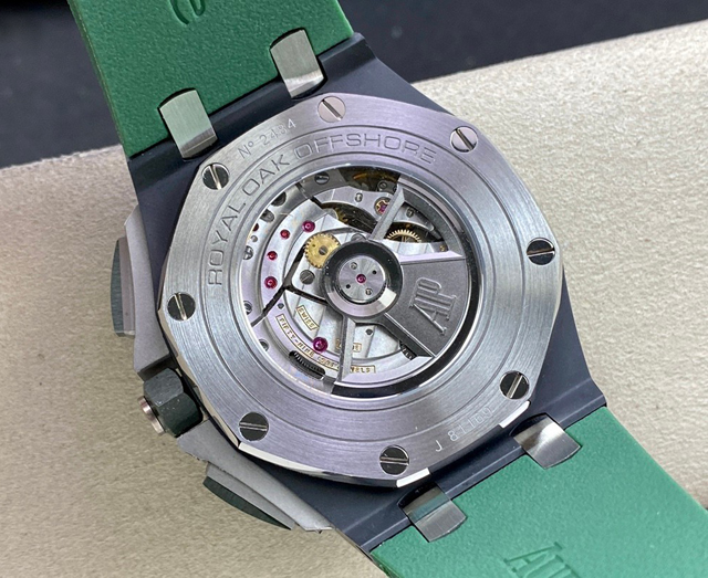 【AUDEMARS PIGUET】オーデマ・ピゲ スーパーコピー ロイヤル オーク オフショア クロノグラフ スモークグリーン パンダプレート 44MM 26405CE.OO.A056CA.01【APF工場出品】