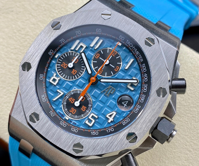 【AUDEMARS PIGUET】オーデマ・ピゲ スーパーコピー ロイヤル オーク オフショア クロノグラフ ブルー 42MM 26238ST.OO.A340CA.01【APF工場出品】
