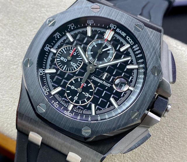 【AUDEMARS PIGUET】オーデマ・ピゲ スーパーコピー ロイヤルオーク オフショアクロノ ブラック 44MM 26400AU.OO.A002CA.01【APF工場出品】
