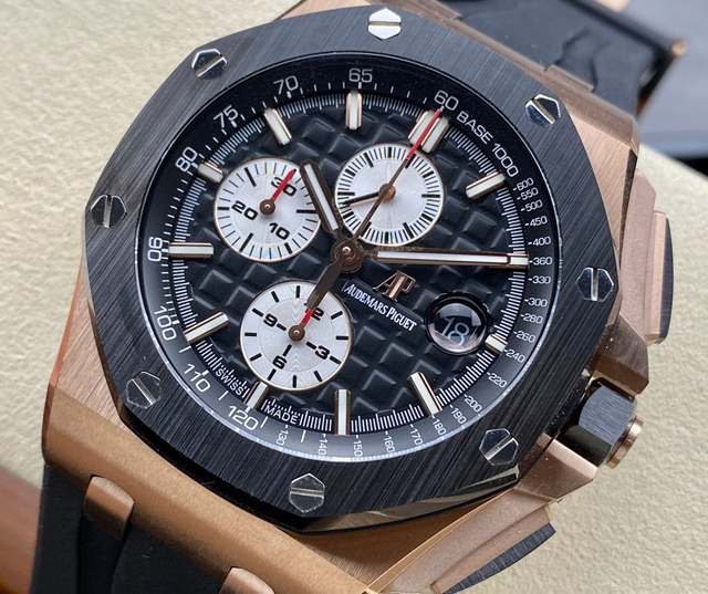 【AUDEMARS PIGUET】オーデマ・ピゲ スーパーコピー ロイヤルオーク オフショアクロノ ブラック 44MM 26401RO.OO.A002CA.01【APF工場出品】