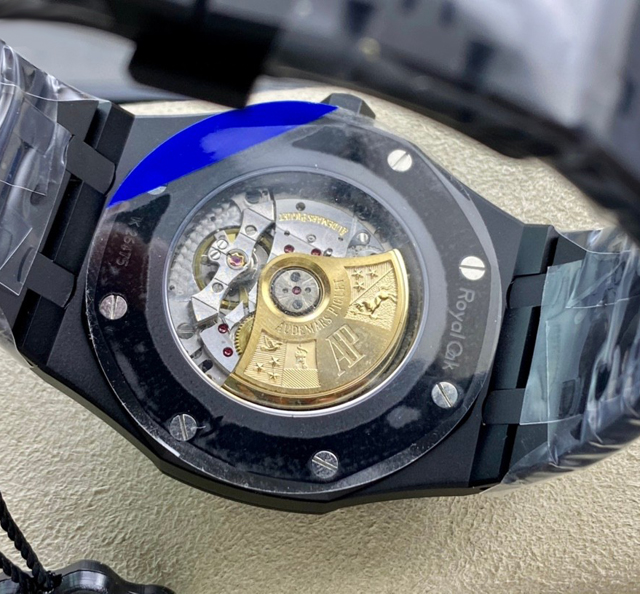 【AUDEMARS PIGUET】オーデマ・ピゲ スーパーコピー ロイヤルオーク DLC ネイビーブルー 41MM 15400【ZF工場出品】