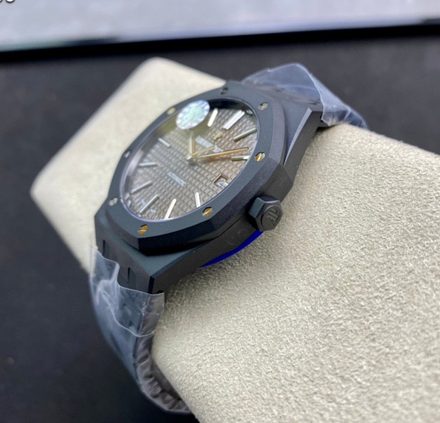 【AUDEMARS PIGUET】オーデマ・ピゲ スーパーコピー ロイヤルオーク DLC グレー 41MM 15400【ZF工場出品】