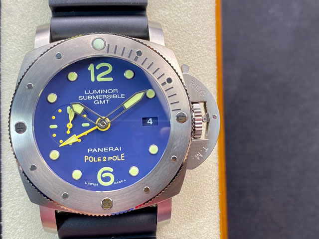 【OFFICINE PANERAI】パネライ スーパーコピー ルミノール サブマーシブル 1950 3デイズGMT オートマティック チタニオPAM00719 47mm【VS工場出品】
