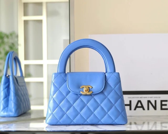 【CHANEL】シャネル スーパーコピー ミニ ショッピング バッグ ブルー（AS4416 B15566）