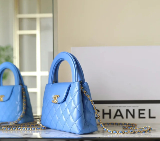 【CHANEL】シャネル スーパーコピー ミニ ショッピング バッグ ブルー（AS4416 B15566）