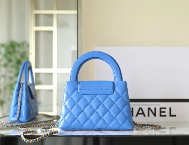 【CHANEL】シャネル スーパーコピー ミニ ショッピング バッグ ブルー（AS4416 B15566）