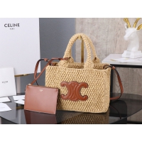 【CELINE】セリーヌ スーパーコピー スモール カバ タイス  ラフィア＆カーフスキン ショルダーバッグ（116302FF7.04LU）