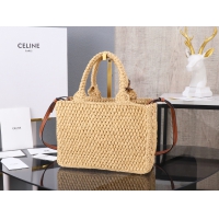 【CELINE】セリーヌ スーパーコピー スモール カバ タイス  ラフィア＆カーフスキン ショルダーバッグ（116302FF7.04LU）