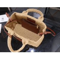 【CELINE】セリーヌ スーパーコピー スモール カバ タイス  ラフィア＆カーフスキン ショルダーバッグ（116302FF7.04LU）