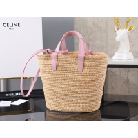 【CELINE】セリーヌ スーパーコピー ティーン サプル CELINE クラシック パニエ /ラフィア＆カーフスキン ショルダーバッグ（115802FF7.24PP）