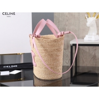 【CELINE】セリーヌ スーパーコピー ティーン サプル CELINE クラシック パニエ /ラフィア＆カーフスキン ショルダーバッグ（115802FF7.24PP）
