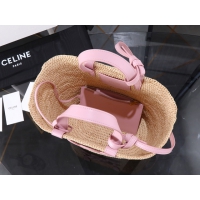 【CELINE】セリーヌ スーパーコピー ティーン サプル CELINE クラシック パニエ /ラフィア＆カーフスキン ショルダーバッグ（115802FF7.24PP）