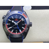 【OMEGA 】オメガ スーパーコピー シーマスター プラネットオーシャン クロノメーターGMT ETNZディープブラック 215.92.46.22.01.004【VS工場出品】