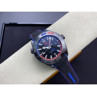 【OMEGA 】オメガ スーパーコピー シーマスター プラネットオーシャン クロノメーターGMT ETNZディープブラック 215.92.46.22.01.004【VS工場出品】