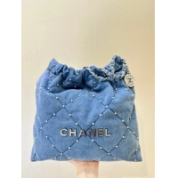 【CHANEL】シャネル スーパーコピー 24ss スモール トートバッグ デニムブルー（AS3260 B16649 NY101）
