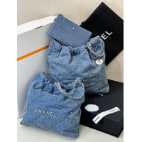 【CHANEL】シャネル スーパーコピー 24ss スモール トートバッグ デニムブルー（AS3260 B16649 NY101）