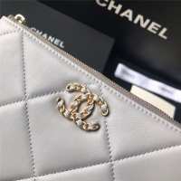  【CHANEL】シャネル 19 スモール ポーチ グレー スーパーコピー（AP1059）