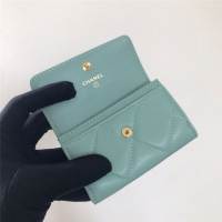 【CHANEL】シャネル 19フラップカードケース ブルー スーパーコピー（AP1790）