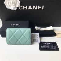【CHANEL】シャネル 19フラップカードケース ブルー スーパーコピー（AP1790）