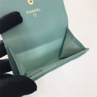 【CHANEL】シャネル 19フラップカードケース ブルー スーパーコピー（AP1790）