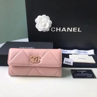 【CHANEL】シャネル 19 ロング フラップ ウォレット ピンク スーパーコピー（AP0955 B04852 NN267）