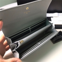 【CHANEL】シャネル 19 ロング フラップ ウォレット グレー スーパーコピー（AP0955）