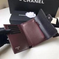 【CHANEL】シャネル 三つ折り ミディアムサイズ 中財布 （ブラック/ボルドー）スーパーコピー（A84341）