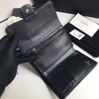 【CHANEL】シャネル 三つ折りコンパクトミニ財布 ブラック スーパーコピー（A84341）