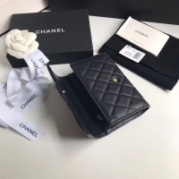 【CHANEL】シャネル 三つ折りコンパクトミニ財布 ブラック スーパーコピー（A84341）