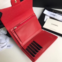 【CHANEL】シャネル 三つ折り ミディアムサイズ 中財布 （ルージュ ）スーパーコピー（A84341）