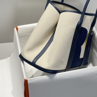【Hermes】エルメス スーパーコピー ガーデンパーティー49 ボヤージュ トートバッグ インディゴブルー (H085078CKAA)
