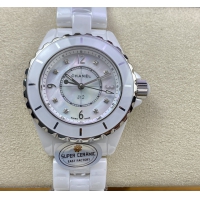 【CHANEL】シャネル スーパーコピー CHANEL J12 H2422 ホワイトセラミック MOP/8Pダイヤ 33MM 【EAST工場出品】