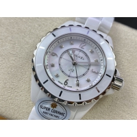 【CHANEL】シャネル スーパーコピー CHANEL J12 H2422 ホワイトセラミック MOP/8Pダイヤ 33MM 【EAST工場出品】