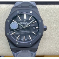 【AUDEMARS PIGUET】オーデマ・ピゲ スーパーコピー ロイヤルオーク DLC ブラック 41MM 15400【ZF工場出品】