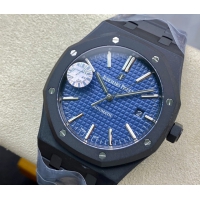 【AUDEMARS PIGUET】オーデマ・ピゲ スーパーコピー ロイヤルオーク DLC ネイビーブルー 41MM 15400【ZF工場出品】