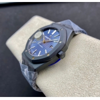 【AUDEMARS PIGUET】オーデマ・ピゲ スーパーコピー ロイヤルオーク DLC ネイビーブルー 41MM 15400【ZF工場出品】