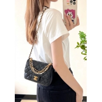 【CHANEL】シャネル スーパーコピー パールチェーン ミニ フラップ バッグ ブラック（AS4385 B15773 94305）