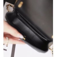 【CHANEL】シャネル スーパーコピー パールチェーン ミニ フラップ バッグ ブラック（AS4385 B15773 94305）