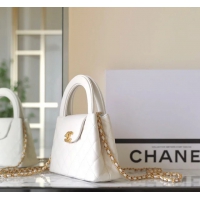 【CHANEL】シャネル スーパーコピー ミニ ショッピング バッグ ホワイト（AS4416 B15566 10601）