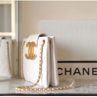  【CHANEL】シャネル スーパーコピー ビッグロゴ ショッピングバッグ チェーンバッグ ホワイト（AS4596 B15010 10601）